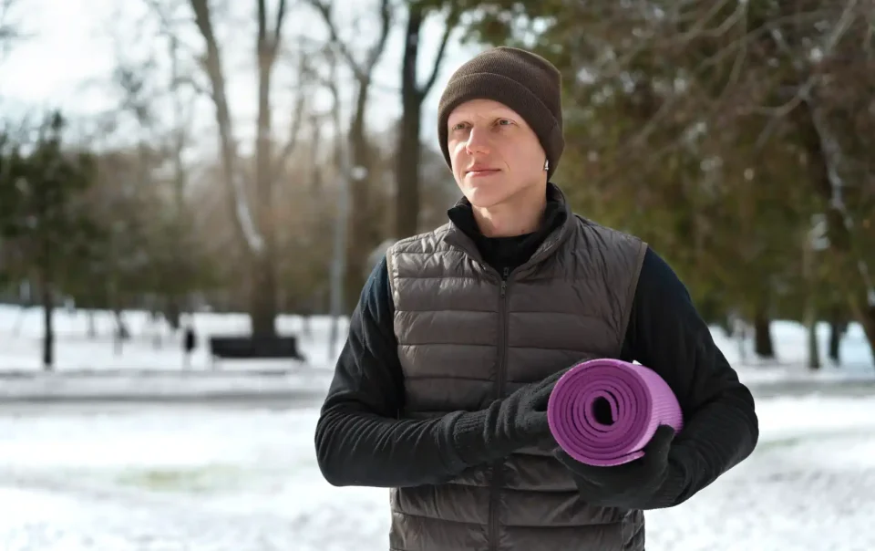 Resilience through cold exposure therapy, building mental toughness.
